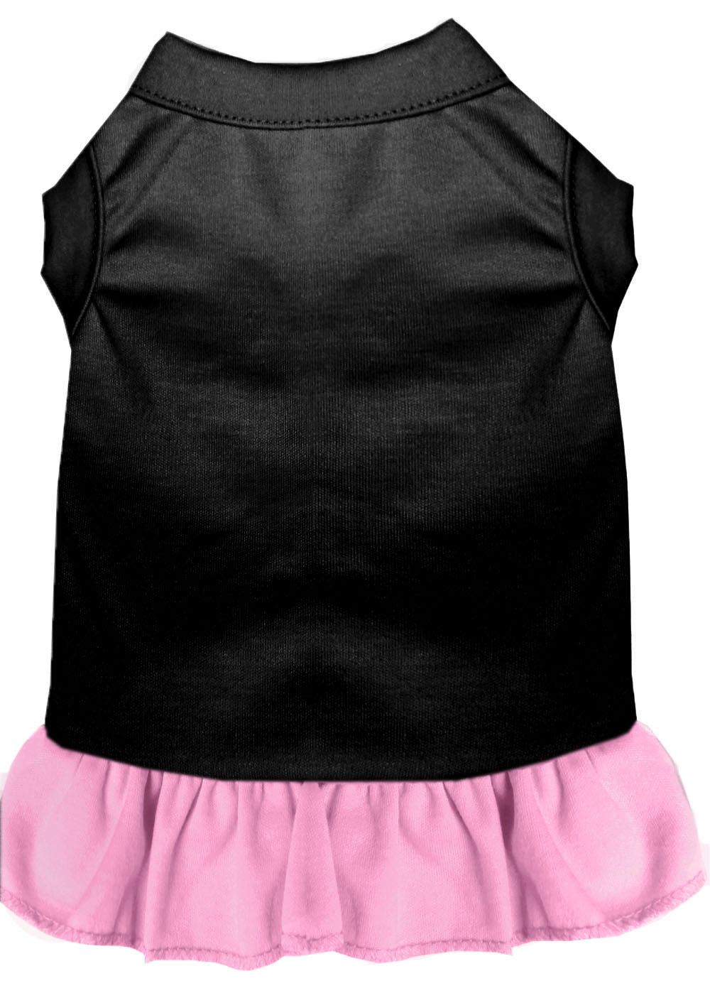 Plain Pet Dress Black with Light Pink XXL